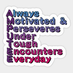 Amputee Inspirational Anagram Sticker